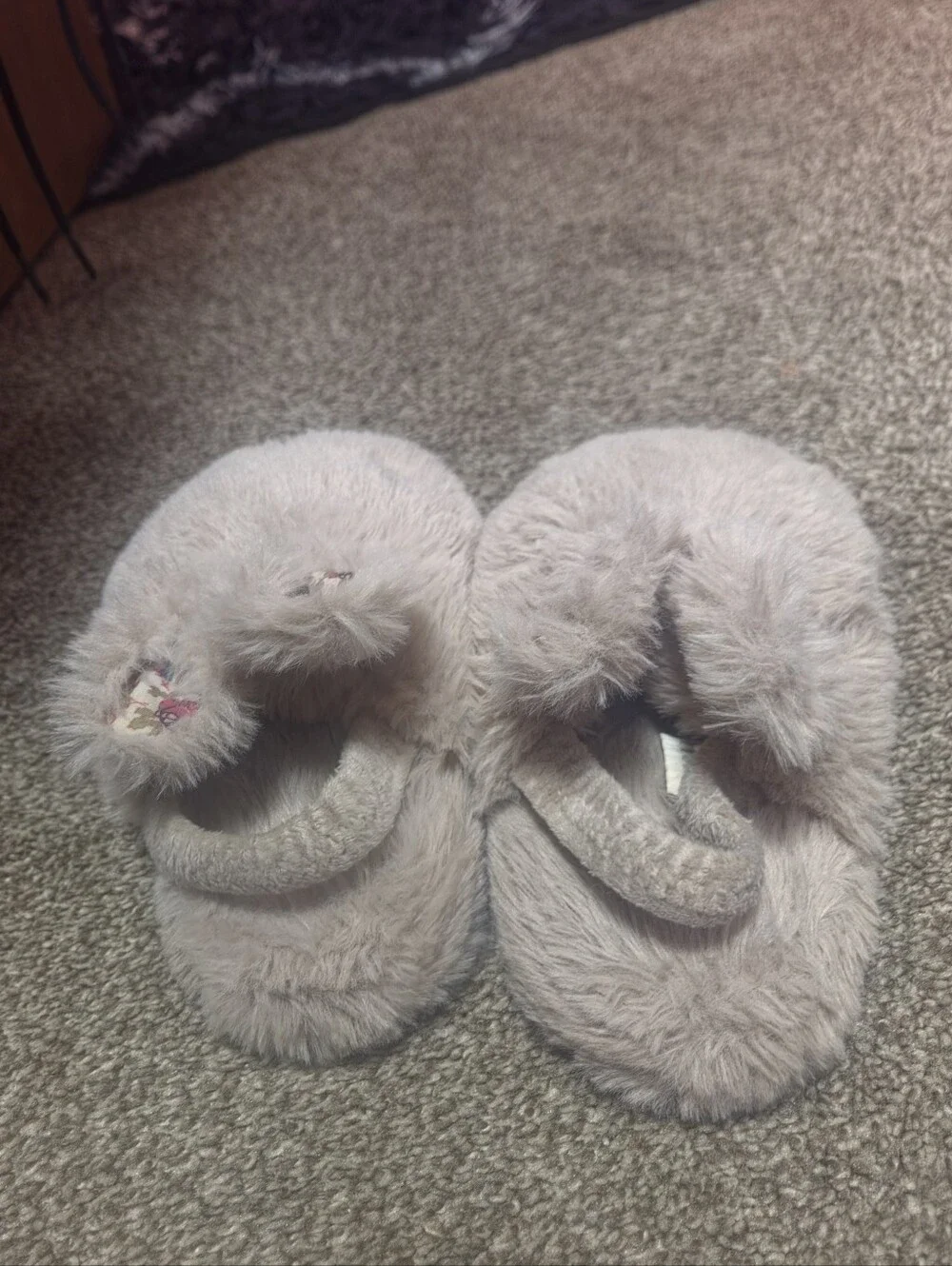 Wonder Nation Fluffy Bunny Slippers